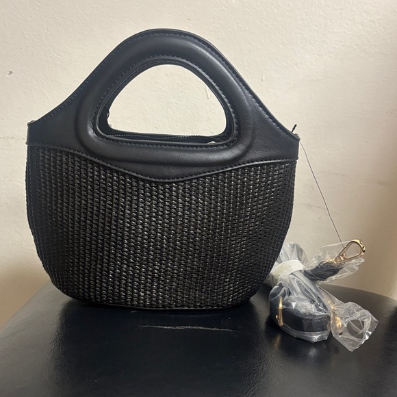 The Drop Black Woven Mini Bag - Picture 2 of 6